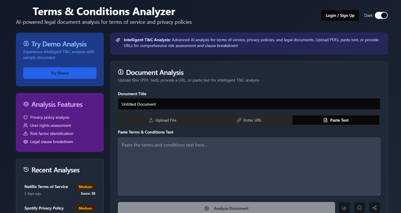 AI Terms Analyzer preview